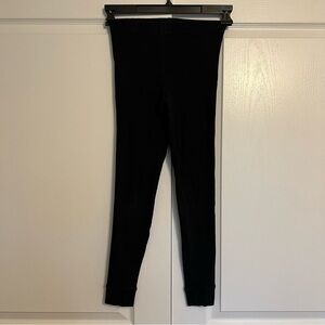 NORDSTROM Luxe Thick Heavy Black Leggings‎ Ribbed